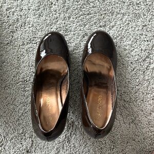 Brown patent leather Heels Size 7